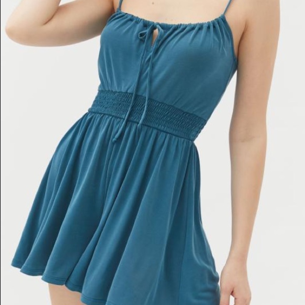 UO Santorini Cupro Tie-Front romper